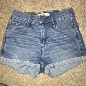 Hollister high rise denim shorts